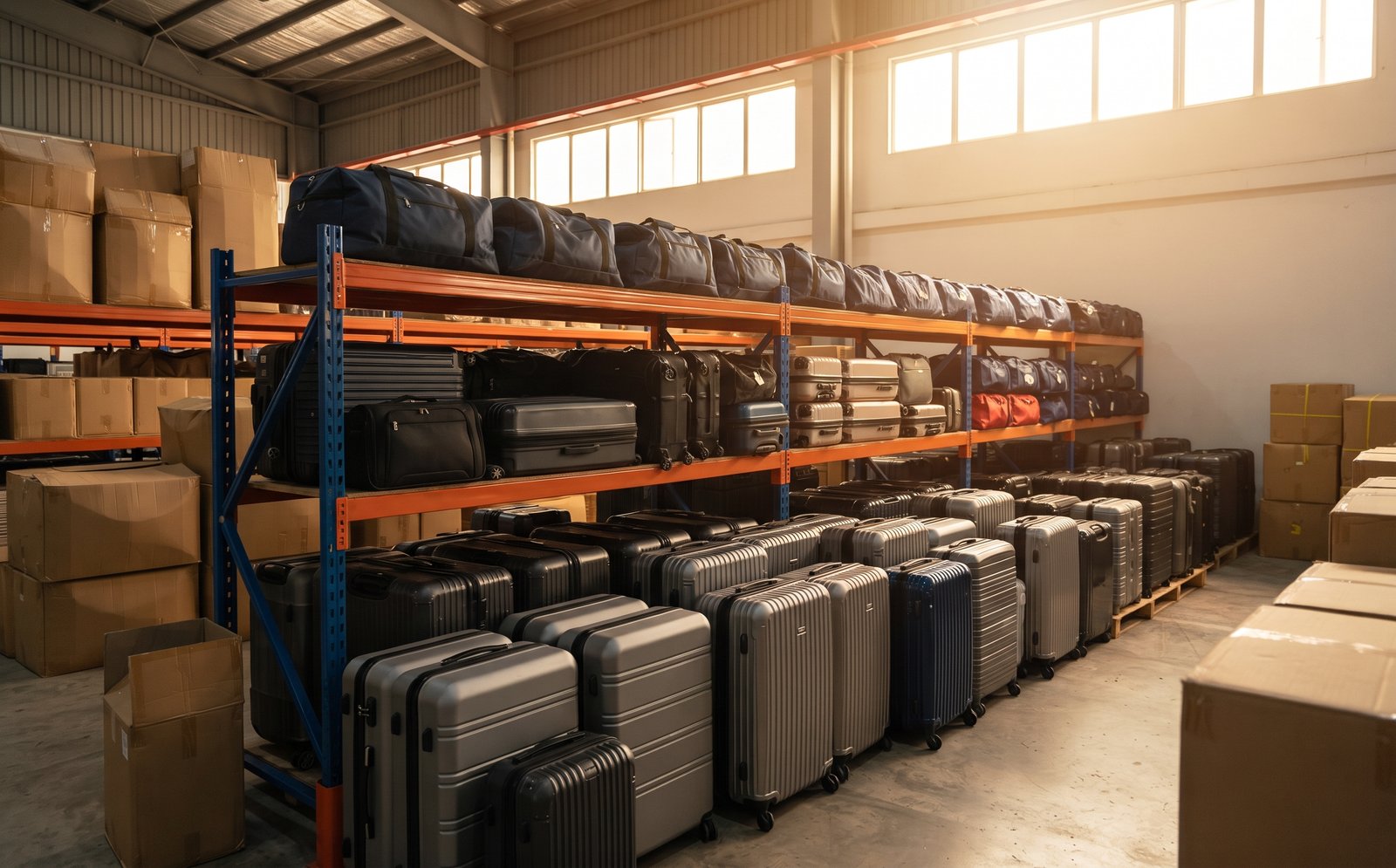 Travel Master warehouse and luggage stock, Singapore